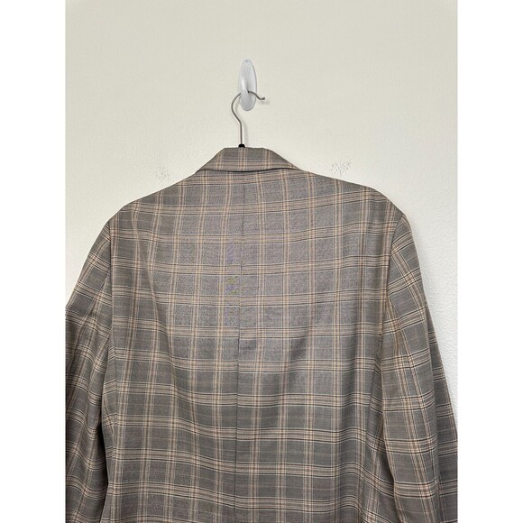Zara Suits Collection Plaid Double Breasted Wool Blend Blazer Winter Men's 40 - Picture 9 of 9